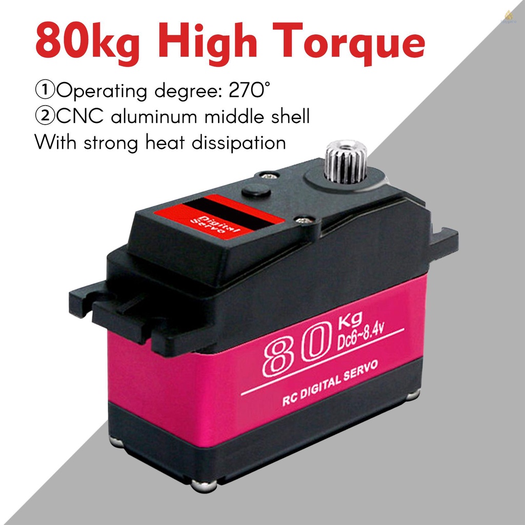 Động Cơ Servo Kỹ Thuật Số 80kg 270Kg° Mô Men Xoắn Cao Chống Nước Thay Thế Cho Xe Hơi Điều Khiển Từ Xa 1 / 5 HSP HPI