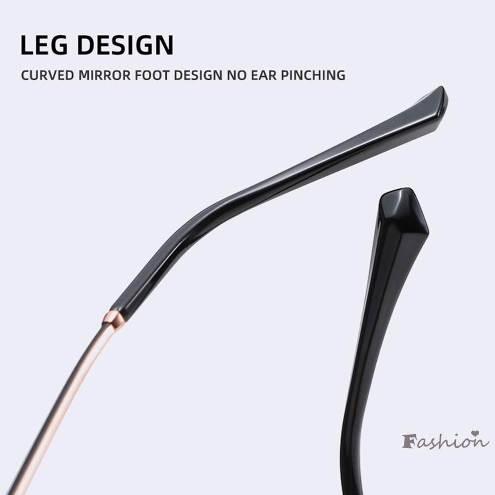 Mắt Kính Chống Ánh Sáng Xanh Mỏng Nhẹ Che Phủ Toàn Diện Gọng Kim Loại Đa Năng Cho Nữ