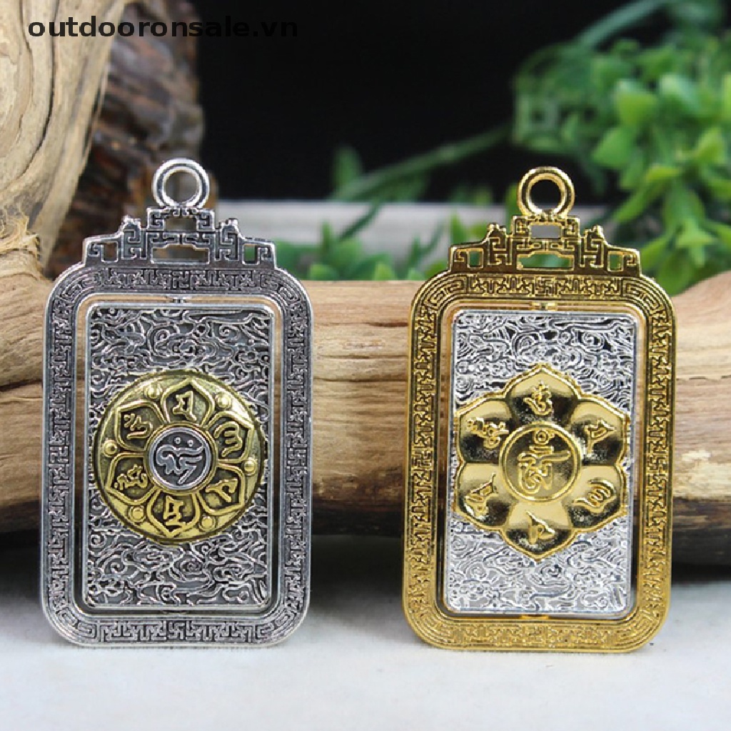 Mặt Dây Chuyền Bạc Khắc Chữ Mantra Gossip 12 Cung Hoàng Đạo Trung Quốc
