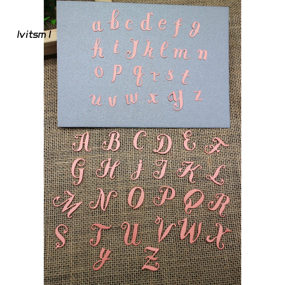 Khuôn Cắt Giấy Làm Từ Kim Loại Hình Chữ Cái Alphabet Trang Trí Scrapbook
