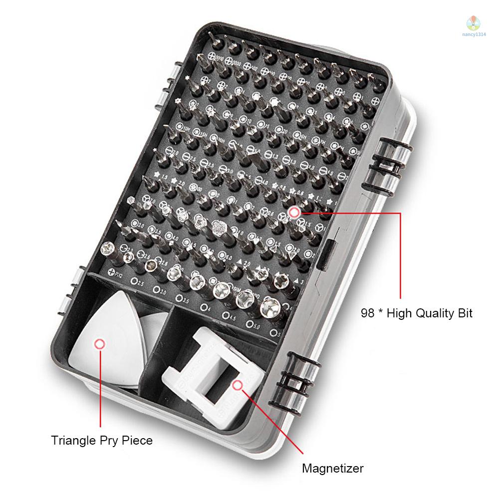 Bộ Dụng Cụ Sửa Chữa Đồng Hồ / Máy Tính 98 Bits 115 Trong 1 Đa Năng