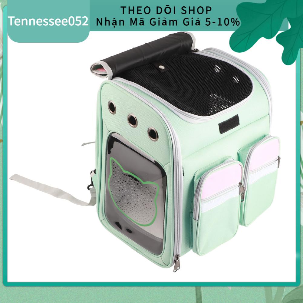 Tennessee052 Ba lô thú cưng Dây đeo vai có thể điều chỉnh thoáng khí Túi đựng nhỏ gập lại cho du lịch chó mèo
