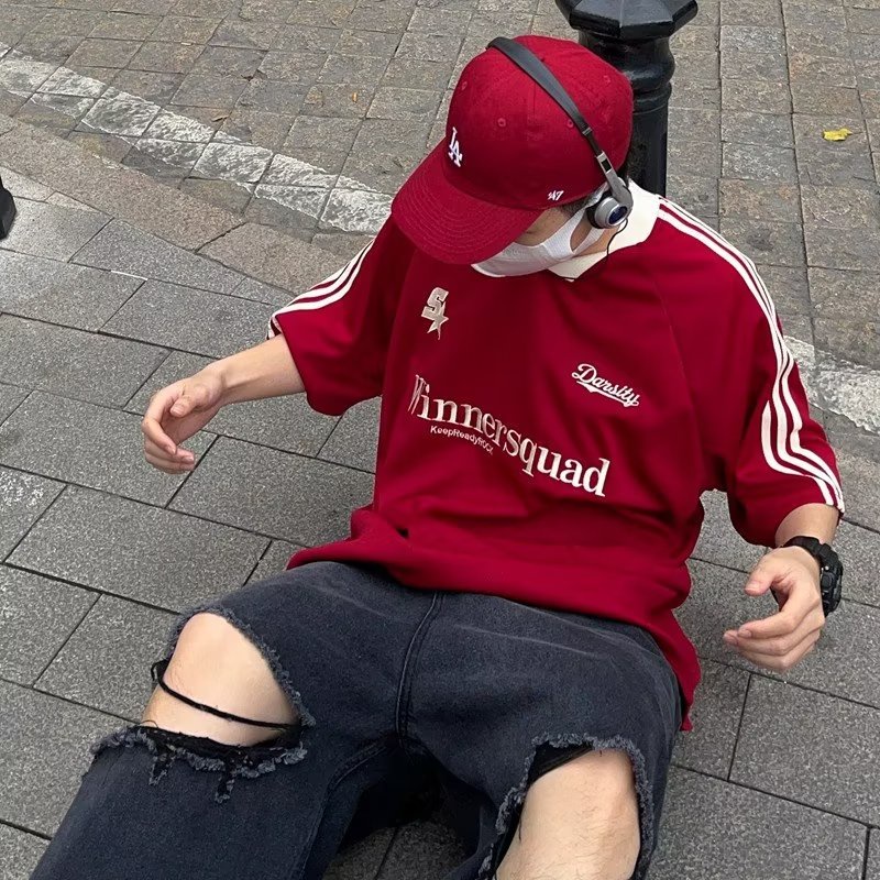 Áo Thun Thể Thao Tay Ngắn Dáng Rộng Năng Động Thời Trang Dành Cho Nam