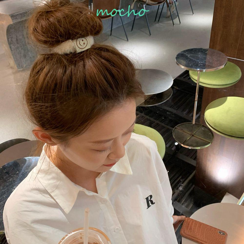 Dây Buộc Tóc Co Giãn Phối Lông Đơn Giản Cho Nữ