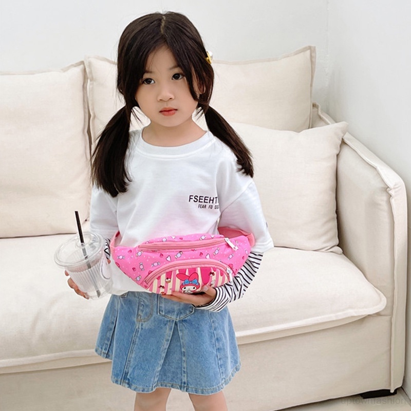Túi Đeo Chéo Siêu Nhẹ In Họa Tiết Hoạt Hình Phong Cách Hàn Quốc