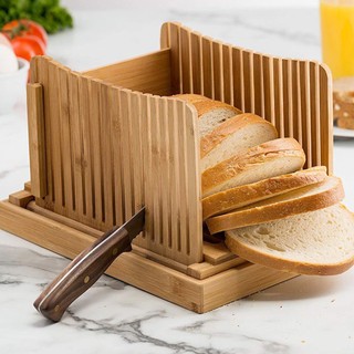 Nature Bamboo Bread Slicer For Homemade Bread Foladable & Compact Bread Slicer
