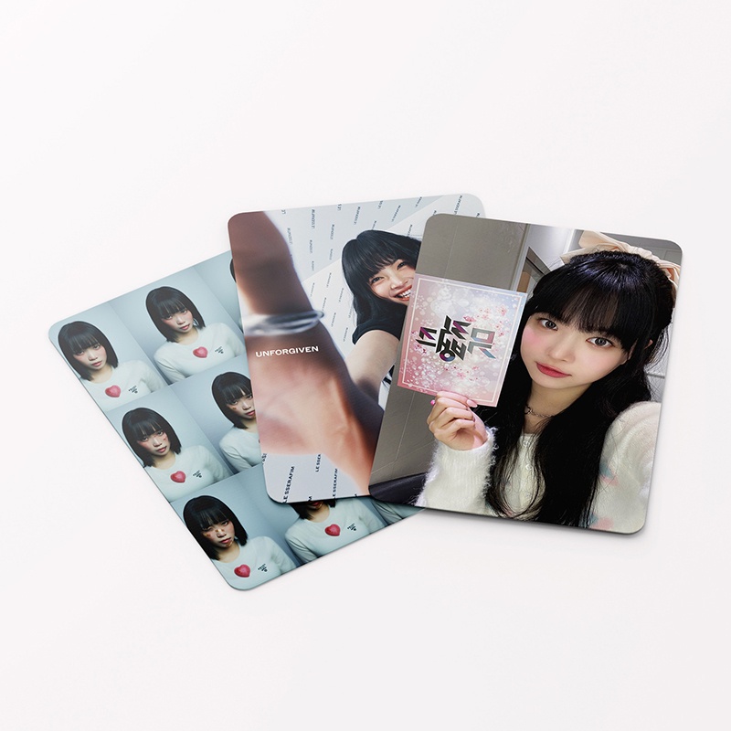 LE SSERAFIM UNFORGIVE Hộp 55 Ảnh LOMO Card Chưa Được Tặng Kèm Hình Thẻ LOMO