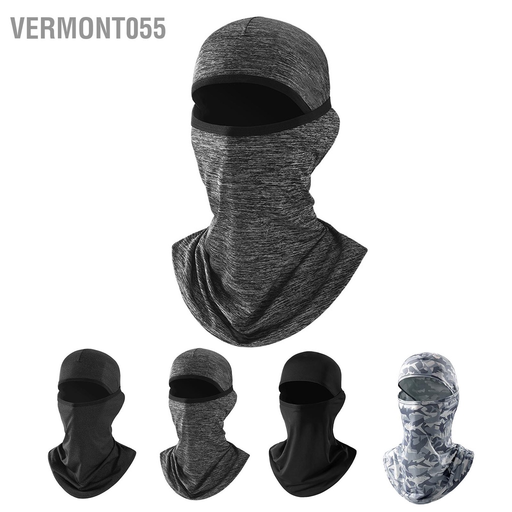 Vermont055 Kem Chống Nắng Mũ Trùm Đầu Sợi Viscose Đàn Hồi Đi Xe Máy Tia UV Cho Nam Nữ