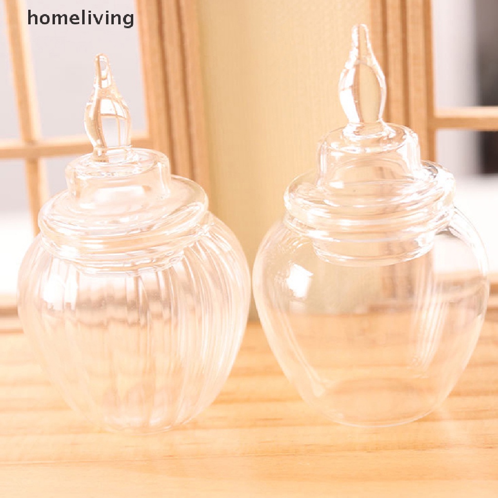 1 Hũ Thủy Tinh Mini Đựng Kẹo / Món Tráng Miệng Tỉ Lệ 1 / 12 Trang Trí Nhà Búp Bê