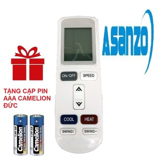 Remote máy lạnh asanzo mẫu 2 - điều khiển điều hòa asanzo mẫu 2