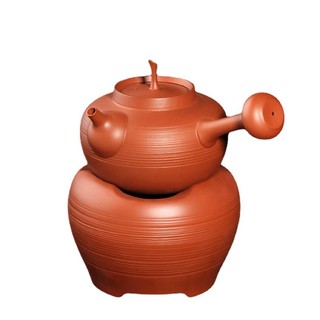 Bộ ấm trà bằng đất sét có tay cầm bên tiện dụng