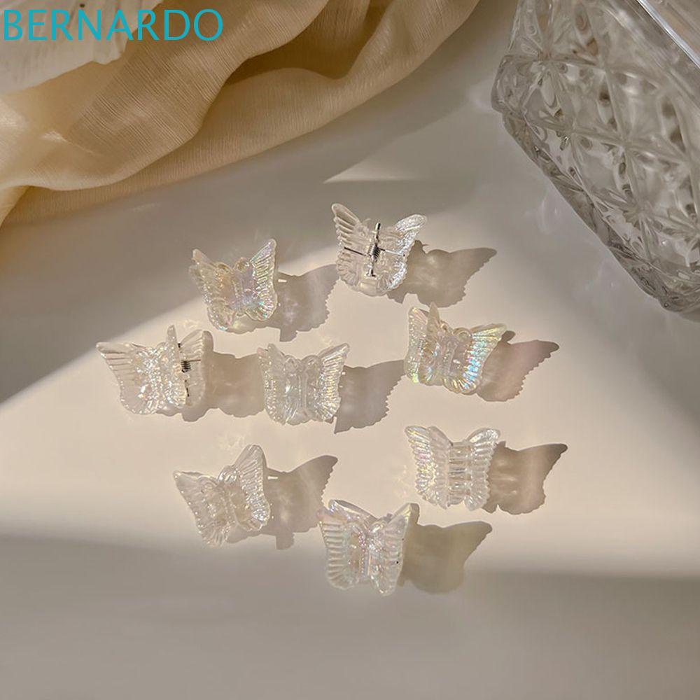Set 10 Kẹp Tóc Càng Cua Bằng Resin Trong Suốt Màu Trơn Phong Cách Hàn Quốc Cho Bé Gái
