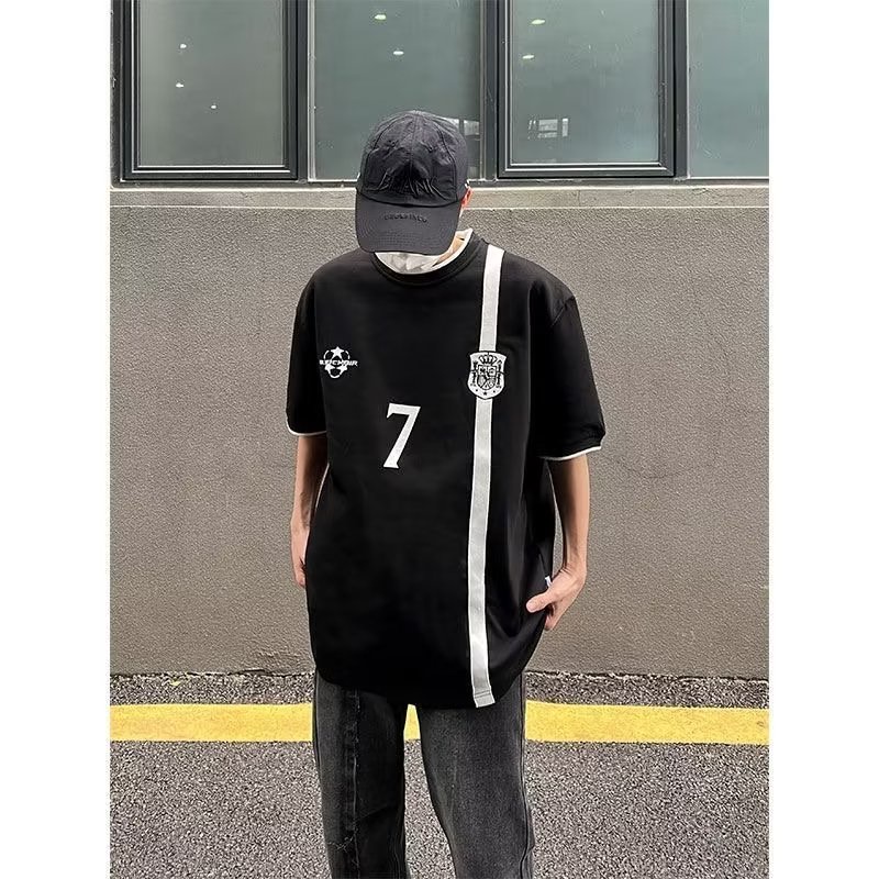 Áo Thun Tay Ngắn Cổ Tròn In Chữ Phong Cách Đường Phố Thời Trang Mùa Hè