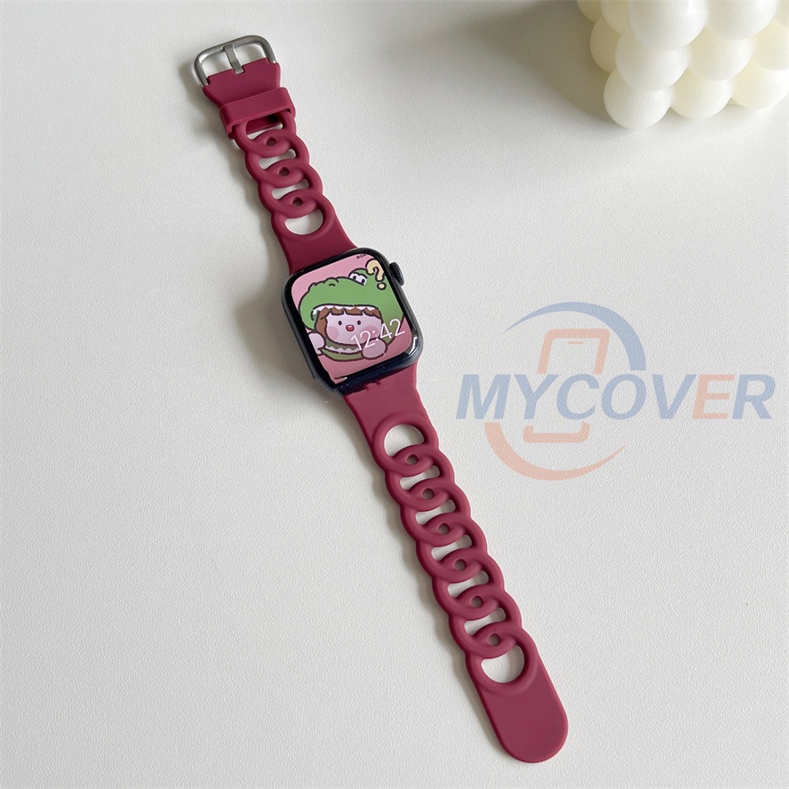 Ốp Bảo Vệ Hình Bánh Donut Dành Cho Đồng Hồ Thông Minh Series 7 6 SE 5 4 3 2 1 Size 41mm 45mm 44mm 42mm 40mm 38mm
