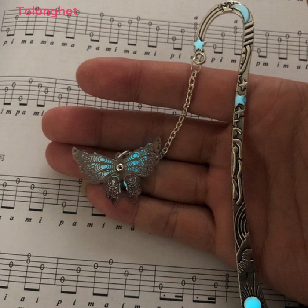 Tolonghot &gt; Thẻ Đánh Dấu Trang Sách Hình Bướm Phát Quang Ban Đêm Tốt