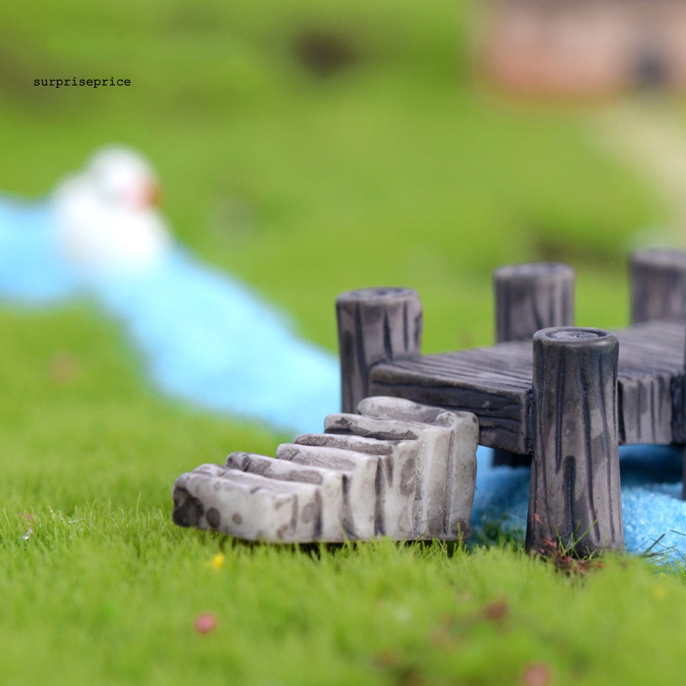 Set 2 Mô Hình Bậc Thang Mini Bằng Nhựa Resin Trang Trí Sân Vườn / Nhà Búp Bê DIY