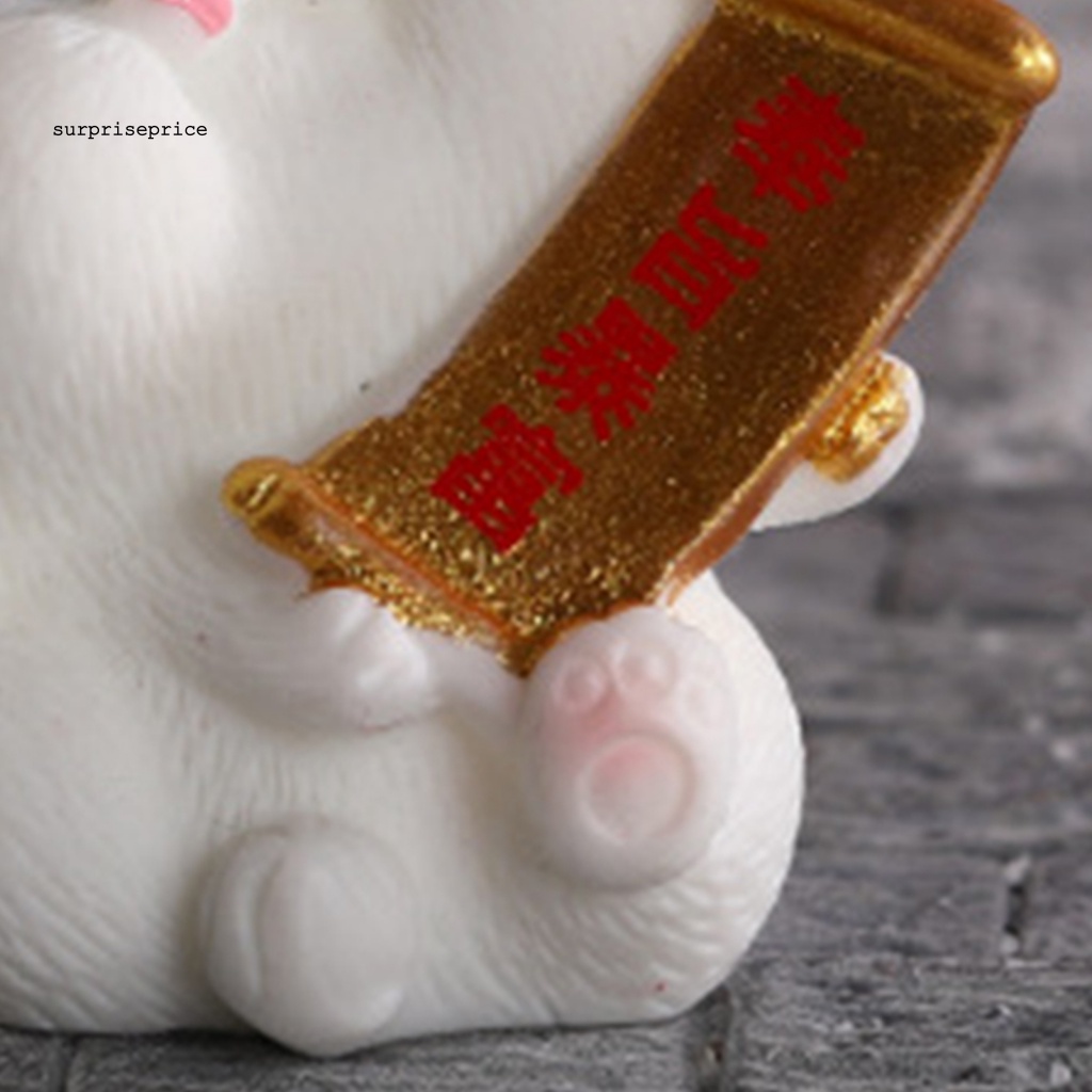 Set 2 Tượng Thỏ Điêu Khắc Thủ Công Trang Trí Năm Mới