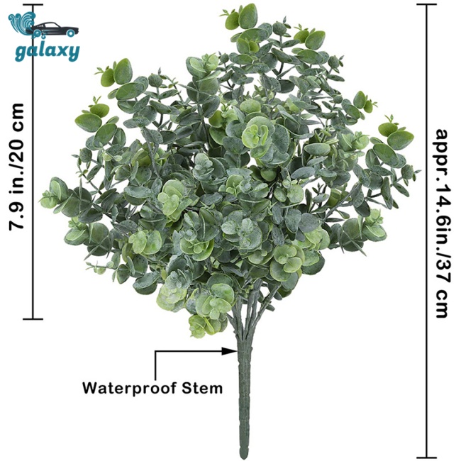 Galaxy Nhánh Cây Bạch Đàn Giả 7 Nhánh Dùng Trang Trí Tiệc Cưới / Giáng Sinh