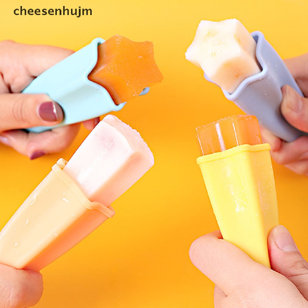 Set 4 Khuôn Silicon Làm Kem Que Tiện Dụng