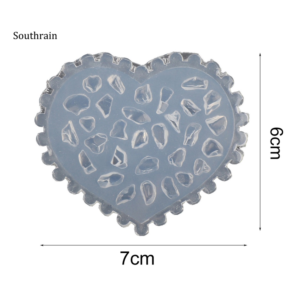 Khuôn Silicone Hình Trái Tim 3D Làm Móng Nghệ Thuật DIY