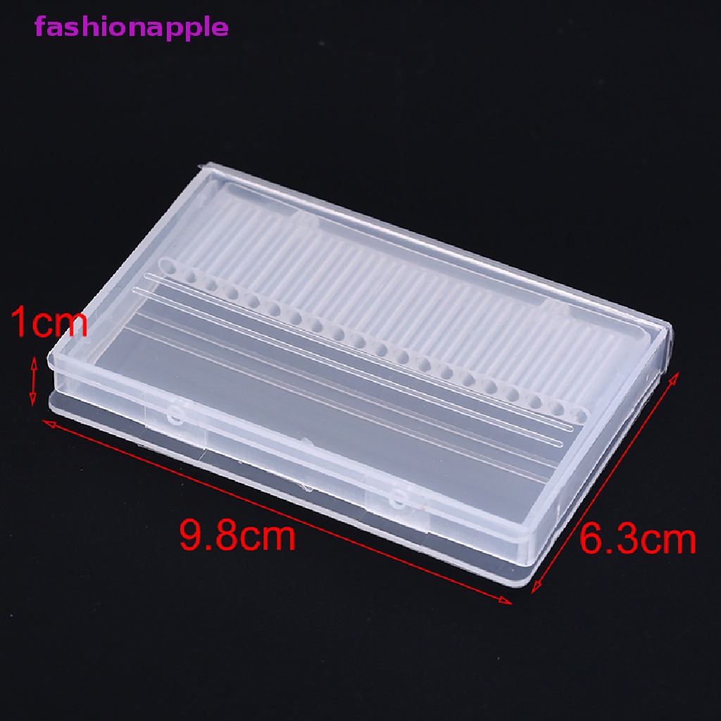 Hộp Đựng Mũi Khoan Móng Tay 20 Lỗ Bằng Nhựa Kích Thước 3 / 32 "bits