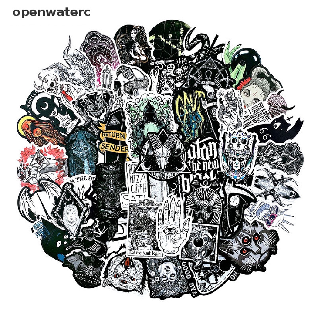 Bộ 50 Miếng Dán Hoạt Hình Trang Trí Ván Trượt DIY