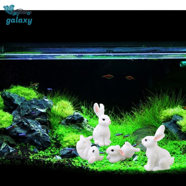 Galaxy Đồ trang trí Thỏ Mini Bằng Nhựa Resin Dễ Thương Trang Trí Tiểu Cảnh