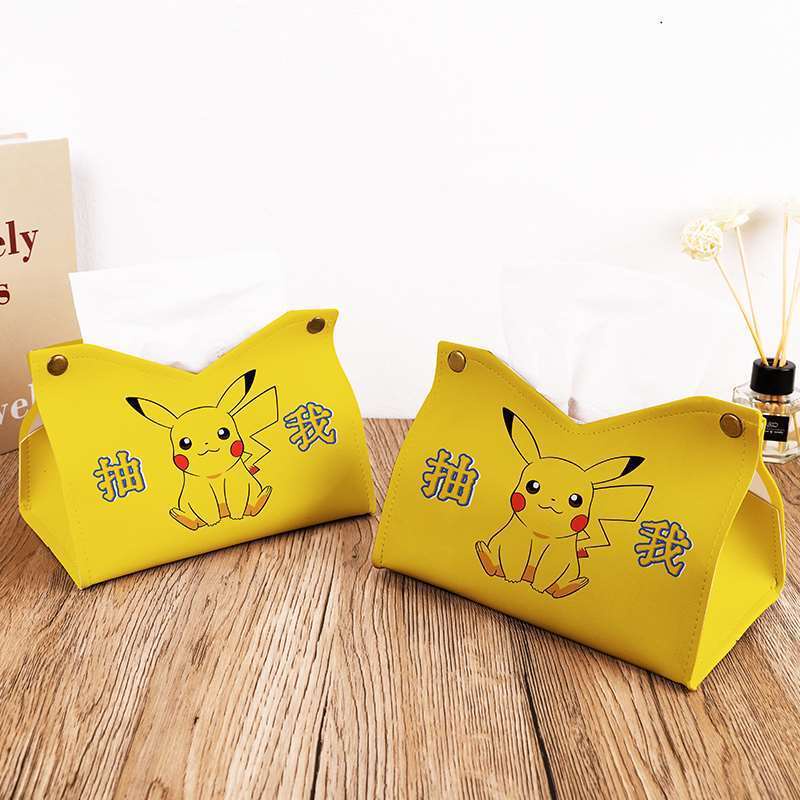 Yyds Hộp Đựng Khăn Giấy Bằng Da Chống Nước In Hình Pokemon Pikachu Dễ Thương Chính Hãng Cao Cấp Cho Phòng Khách Ký T
