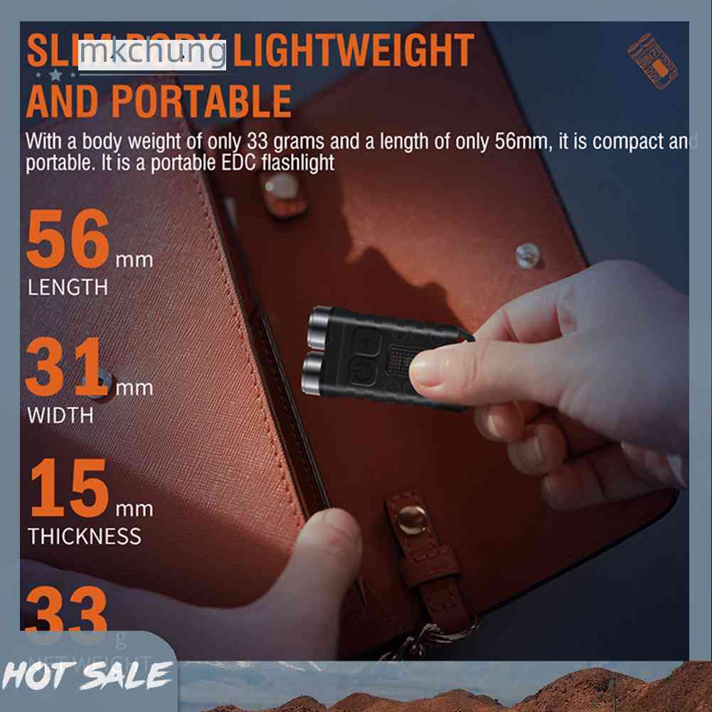 Đèn Pin LED 900lm XPG Hai Bóng Có Móc Khóa Màu Đen