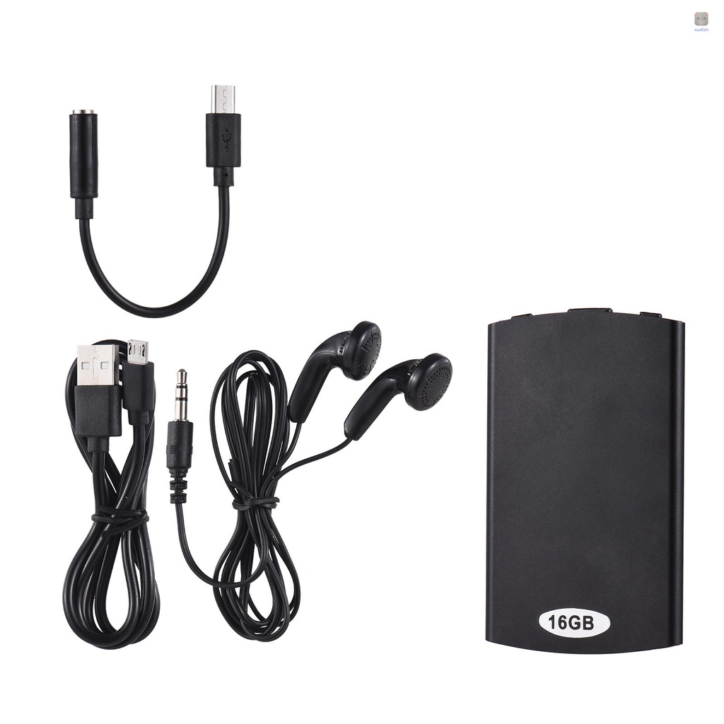 Máy Ghi Âm Mini 16G 192 Giờ MP3 Một Chạm Cho Họp / Họp / Công Việc