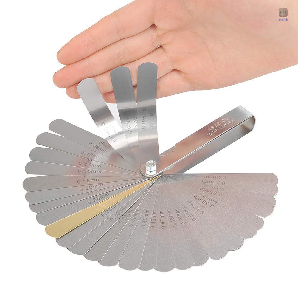 Bộ Dụng Cụ Đo 9 Radius Gauge 32 Lưỡi Dao Dùng Sửa Chữa Đàn Guitar