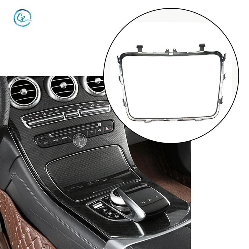 Khung Viền Bảng Điều Khiển Trung Tâm Bằng Chrome 2056830900 Phụ Kiện Cho Xe MERCEDES-BENZ C Class W205 Glc-Class W253 2015-2021
