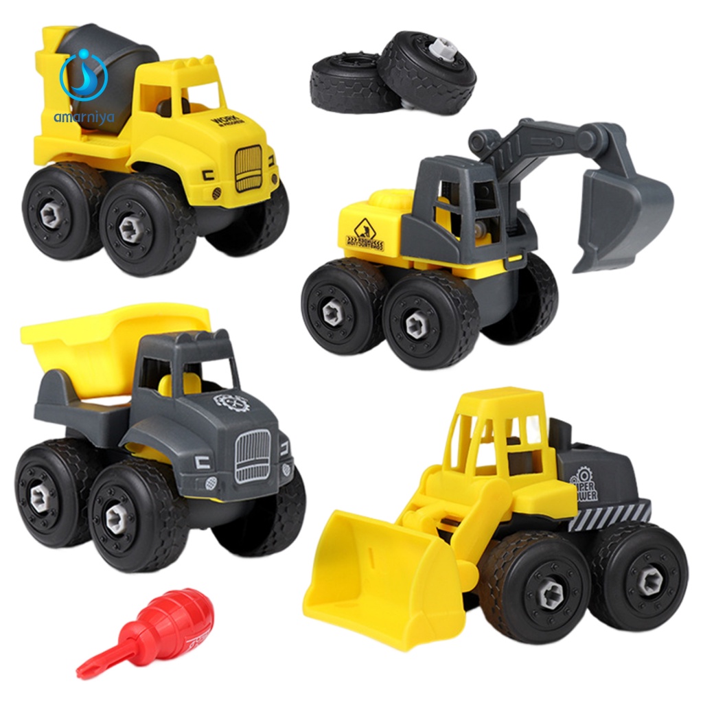 Đồ chơi trẻ em Lắp Ráp Xe Tải 4 Món Cho Bé