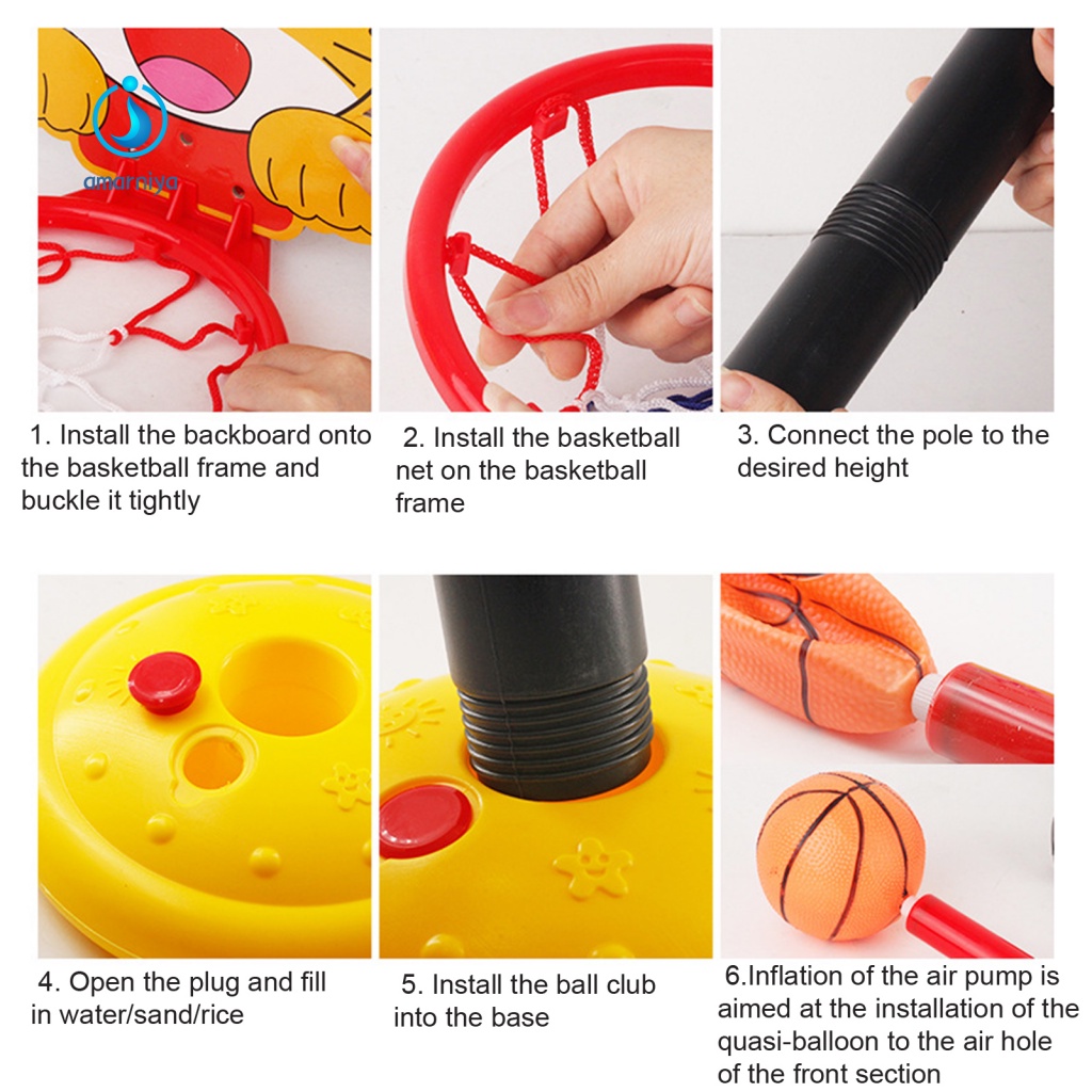 1 Bộ Giá Đỡ Bóng Rổ Đồ Chơi Hình Chú Khỉ Dùng Trang Trí Trong Nhà