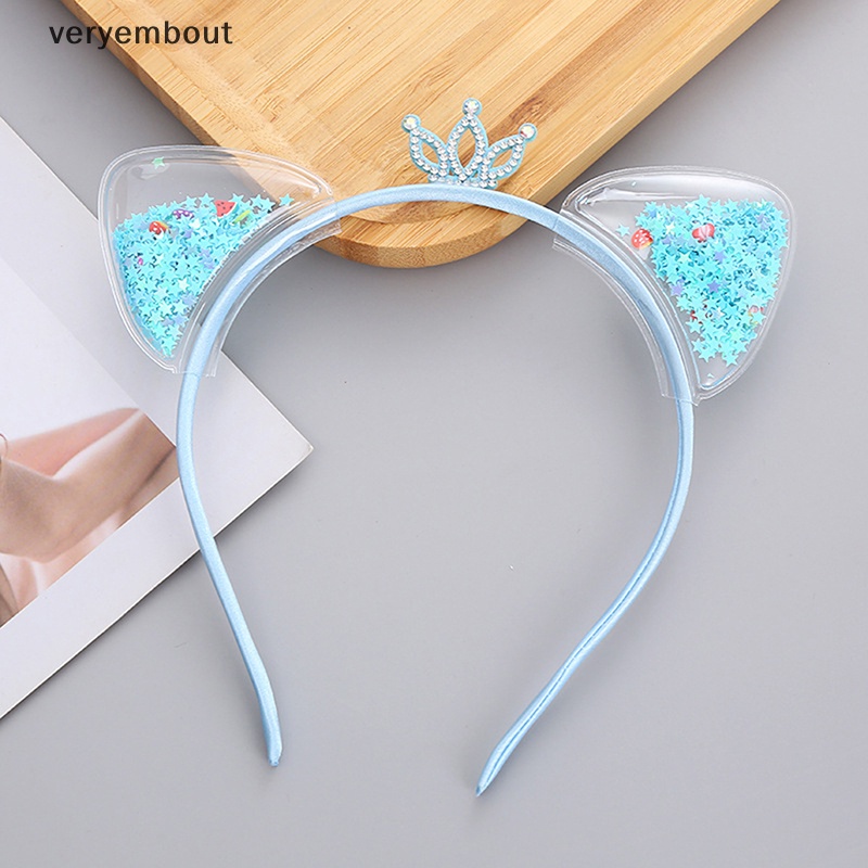 Băng Đô Trong Suốt Phối Kim Tuyến Lấp Lánh Thời Trang Cho Bé Gái