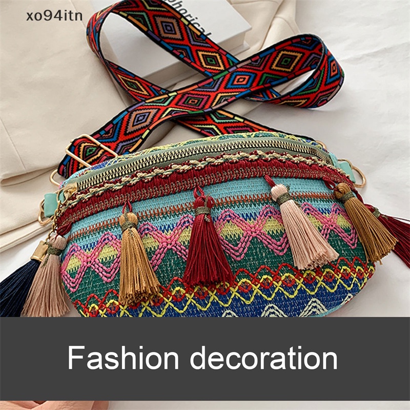 Túi Đeo Chéo Bằng Da Phối Tua Rua Thời Trang Cho Nữ