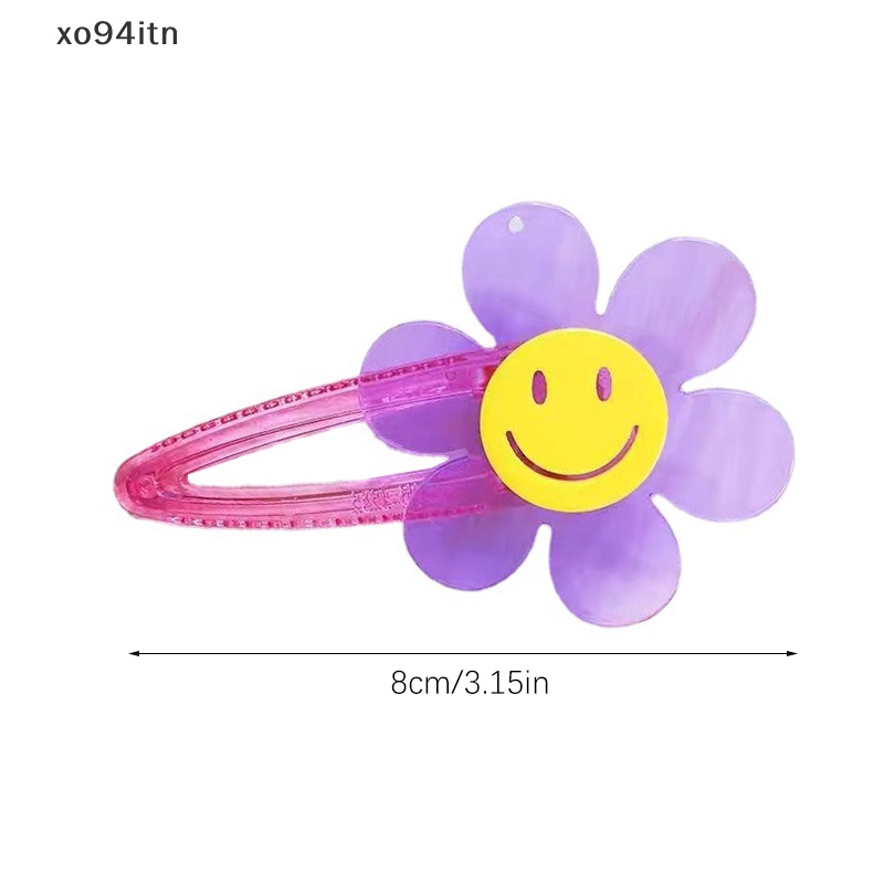 Kẹp Tóc Hình Hoa Hướng Dương Mặt Cười Bằng Acrylic Trong Suốt Cho Bé Gái tn 2023
