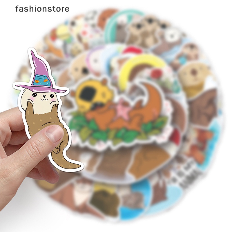50 Miếng Dán Hoạt Hình Graffiti Otter DIY Dán Tủ Lạnh Laptop Điện Thoại