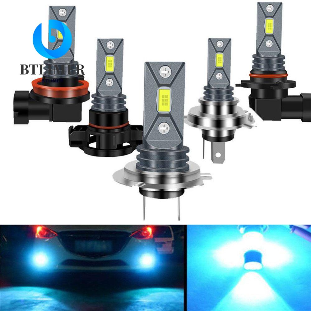 BTLIMER Bộ 2 Bóng Đèn Pha Sương Mù Siêu Sáng 80W 2525 COB H8 H7 H11 H4 9005 9006 DRL Cho Xe Hơi