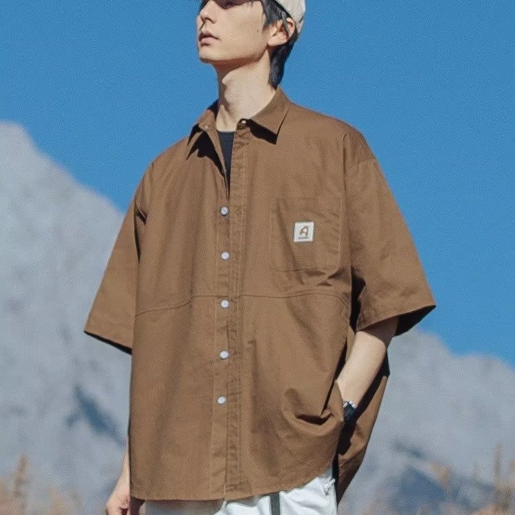 Áo Sơ Mi Tay Ngắn Phong Cách Retro Thời Trang Mùa Hè Cho Nam