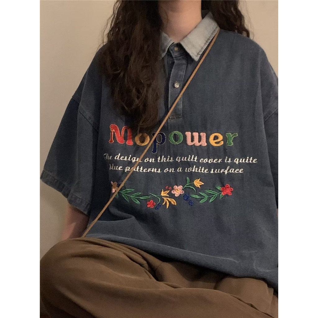 Áo polo Tay Ngắn Màu Trơn Thêu Họa Tiết Thời Trang Mùa Hè 2023 Cho Nam