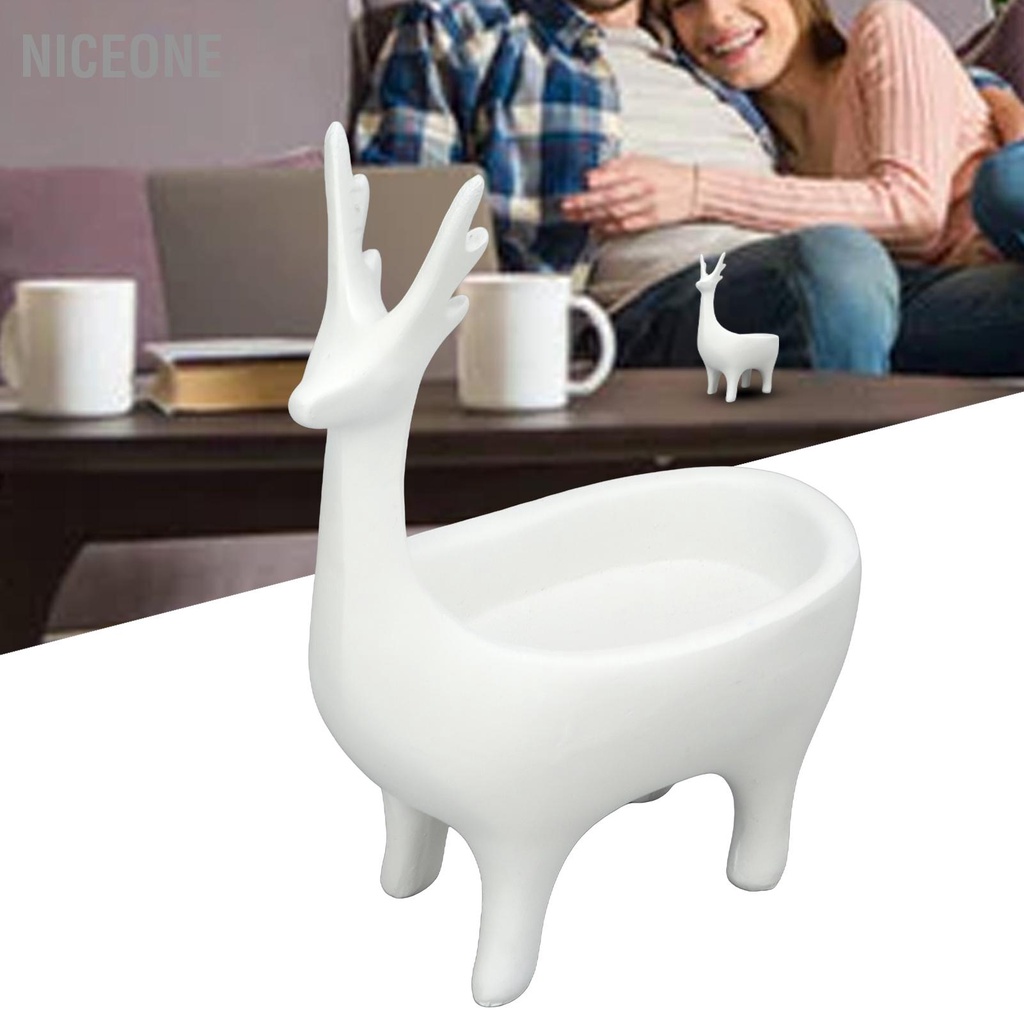 Hàng HOT NiceOne Hươu Dễ Thương Trang Trí Đồ Trang Trí Nhà Phòng Khách Cửa Hiên Kệ Móc Chìa Khóa Bắc Âu Hộp Bảo Quản Đơn Giản