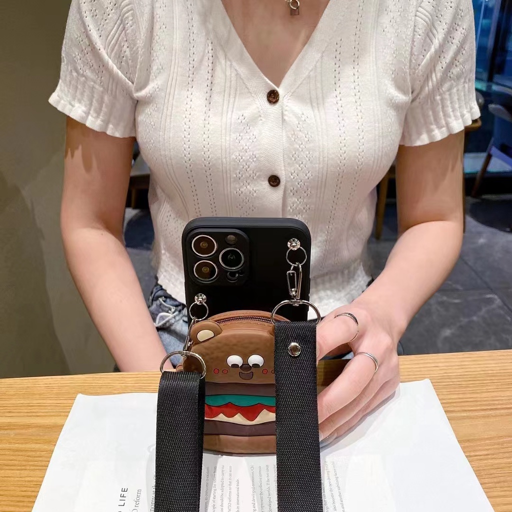 Ốp Lưng Ví Hình Gấu Đáng Yêu Cho OPPO A17 A57 A77 2022 4G F21Pro Reno 7Z / 8Z 5G A77S A57S A17K