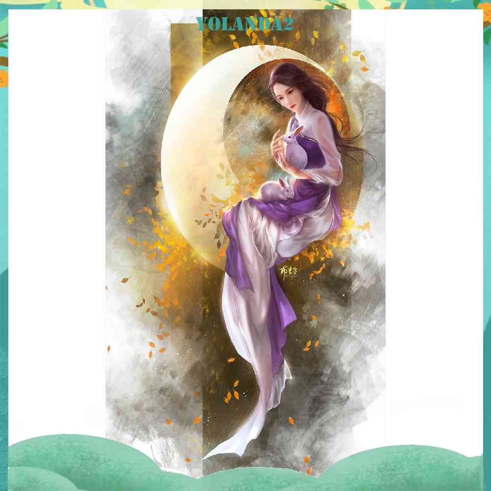 Bộ Tranh Đính Đá 5D Họa Tiết Mặt Trăng Độc Đáo DIY Dùng Trang Trí Nhà Cửa