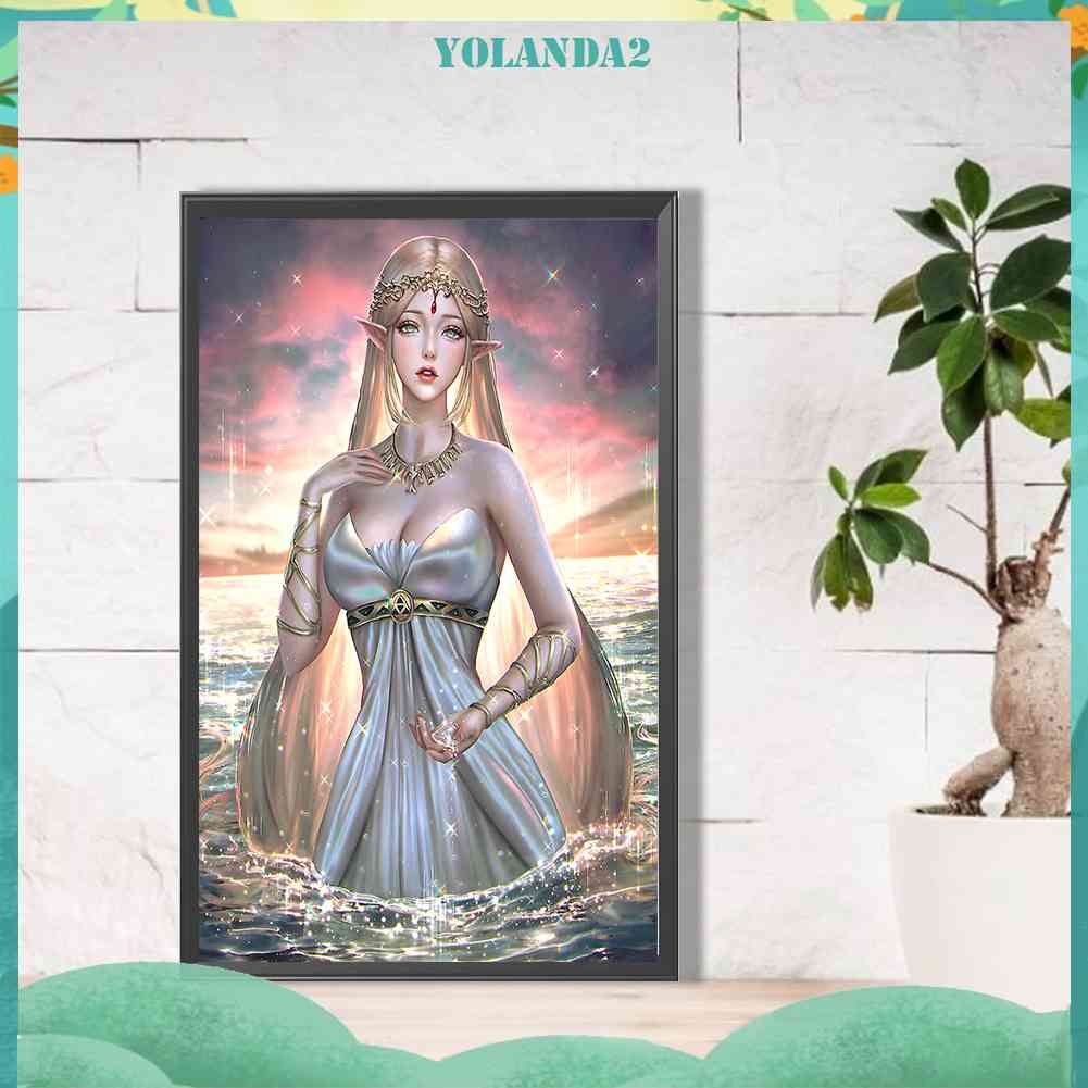 Tranh Đính Đá Kim Cương Toàn Bộ 5D DIY Hình Vẽ Nữ Thần Trang Trí Nhà Cửa