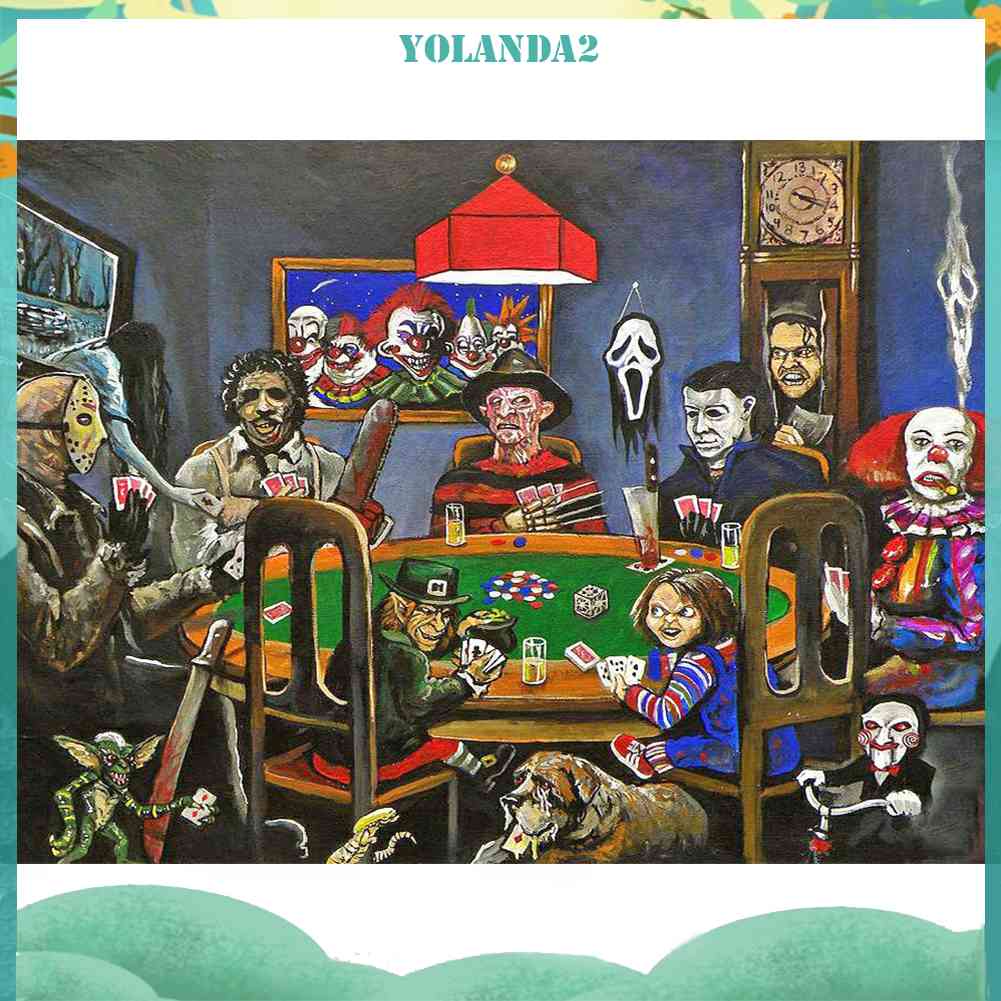 Tranh Đính Đá Kim Cương Toàn Bộ 5D DIY Hình Vẽ Kinh Dị Trang Trí Nhà Cửa