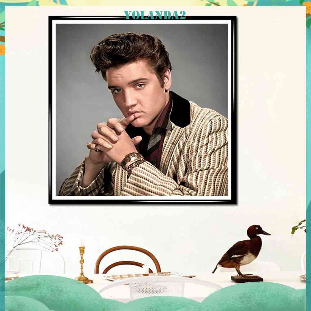 Tranh Đính Đá Kim Cương Toàn Bộ 5D DIY Hình Elvis Presley