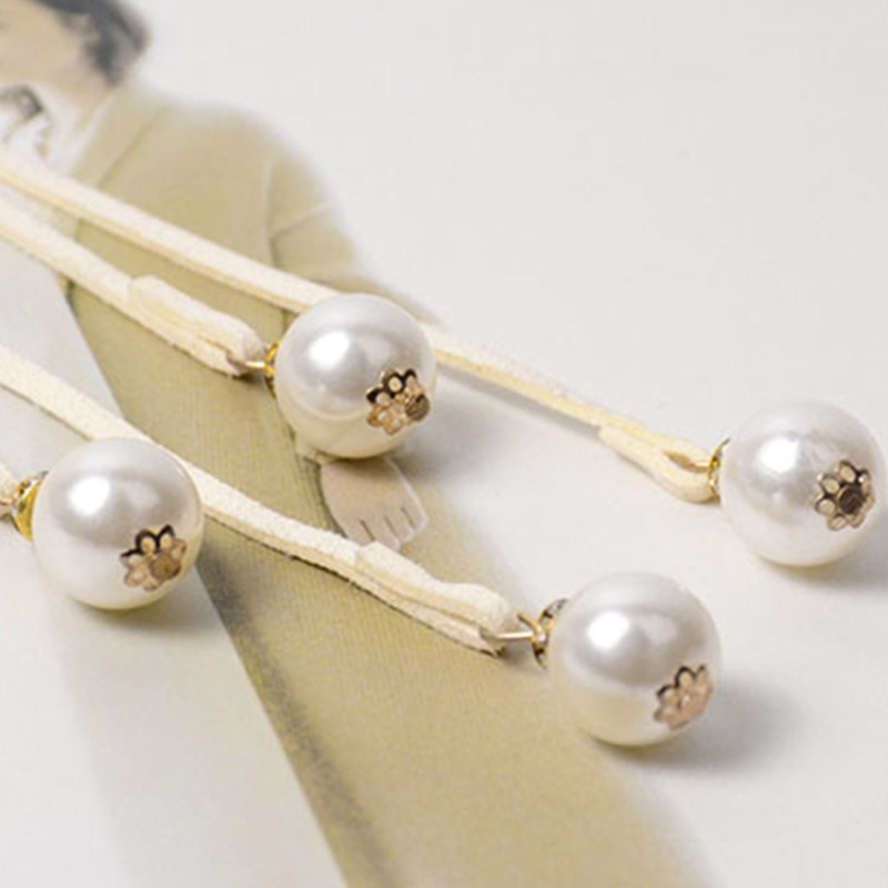 Thắt Lưng Bện Dây Mỏng Đính Ngọc Trai Nhiều Màu Phong Cách Boho Tinh Tế Cho Nữ