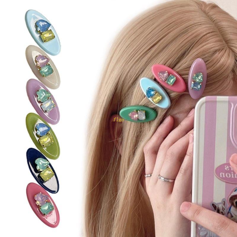 Kẹp Tóc Đính Pha Lê Nhỏ Nhắn Màu Sắc Ngọt Ngào Dễ Thương