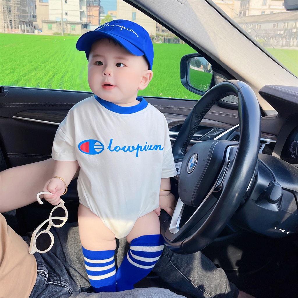 Áo Liền Quần Ngắn Tay Cỡ Lớn In Hình One Piece Thời Trang Mùa Hè Cho Bé Trai Sơ Sinh